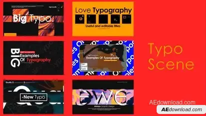 Typographic Scenes V3 Titles template preview