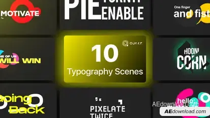 Typographic Titles Vol. 01 Titles template preview