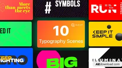 Typographic Titles Vol. 03 Titles template preview