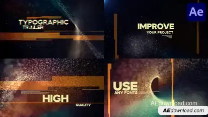 Typographic Trailer for After Effects Titles template preview