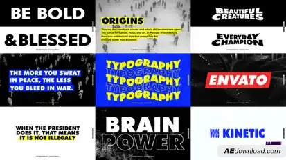 Typography Titles template preview