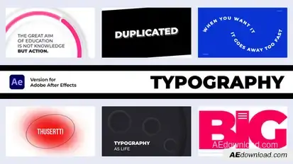Typography Titles template preview
