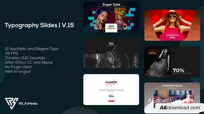 Typography - Fashion Promo Slides  V.15 Product Promo template preview