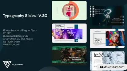 Typography - Minimal, Dynamic and Modern Slides  V.20 Product Promo template preview