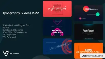 Typography - Minimal, Dynamic and Modern Slides  V.22 Product Promo template preview