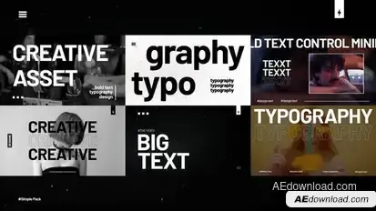 Typography | After Effects Titles template preview