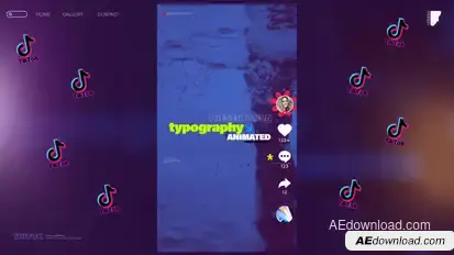 Typography and Modern TikTok Elements Elements template preview