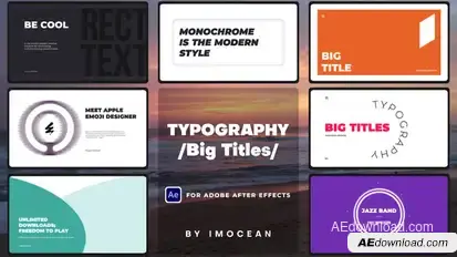 Typography Big Titles Video Displays template preview