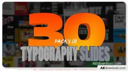 Typography Bundle Pack Openers template preview