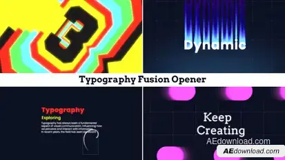 Typography Countdown Opener Openers template preview