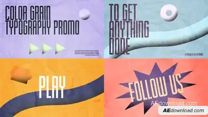 Typography Grain Promo Video Displays template preview