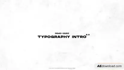 Typography Intro 2.0 Openers template preview