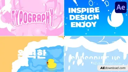 Typography Liquid for After Effects Titles template preview