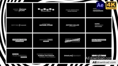 Typography Lower Thirds | After Effects Titles template preview