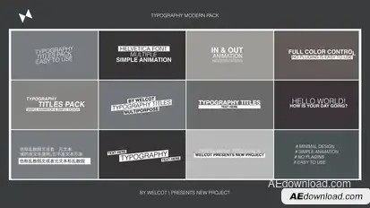 Typography Modern Pack | After Effects Titles template preview