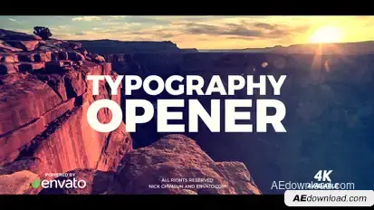 Typography Opener Openers template preview
