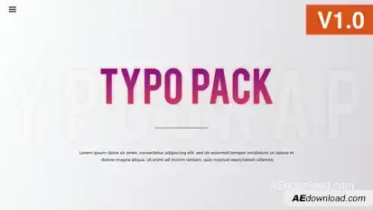 Typography Pack Titles template preview