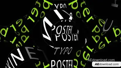 Typography Posters Pack Video Displays template preview