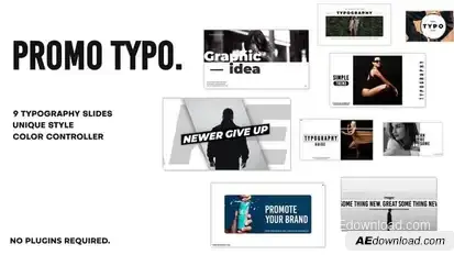 Typography Promo Titles template preview