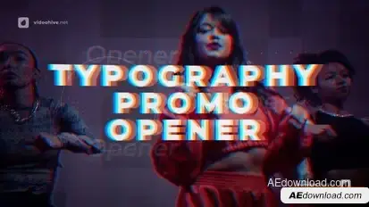 Typography Promo Opener Openers template preview