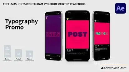 Typography Promo | Reels / Shorts / Tik Tok Openers template preview