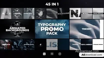 Typography Promos broadcast-packages template preview