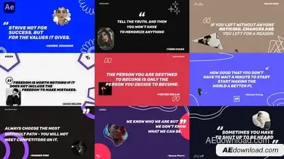 Typography Quotes / AE Titles template preview