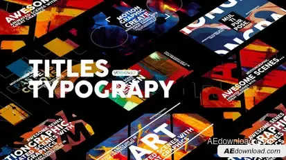 Typography Scenes Titles template preview