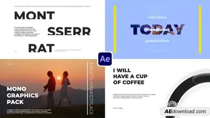 Typography Scenes Titles template preview