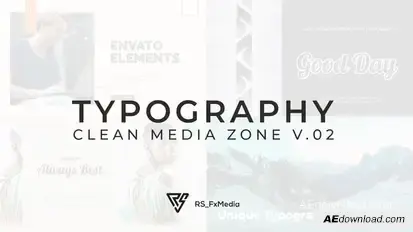 Typography Slide - Clean Media Zone V.02 Titles template preview