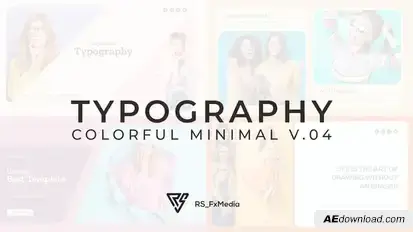 Typography Slide - Colorful Minimal V.04 Titles template preview