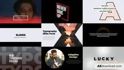 Videohive Typography Slides 1.0 | After Effects Titles template preview