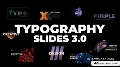 Typography Slides 3.0 | After Effects Titles template preview
