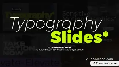 Typography Slides Video Displays template preview