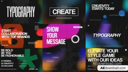 Typography Slides Titles template preview