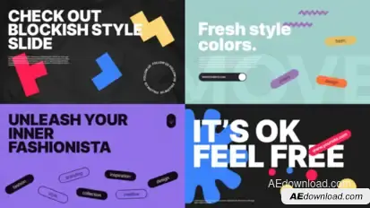 Typography Slides Titles template preview