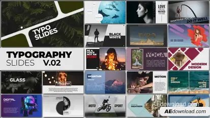 Typography Slides Titles template preview
