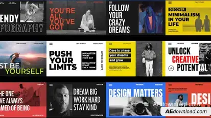 Typography Slides Titles template preview