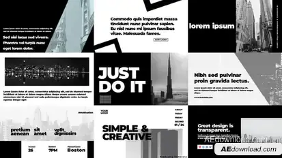 Typography Slides | AE Elements template preview
