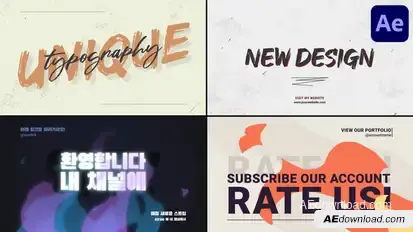 Typography Slides for After Effects Titles template preview