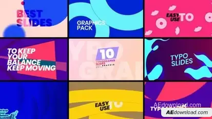 Typography Slides Pack Openers template preview