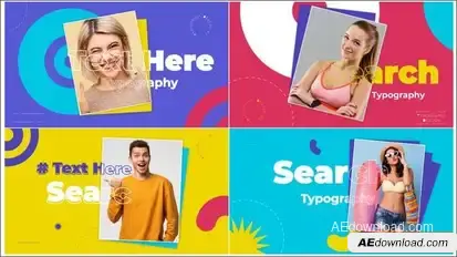 Videohive Typography SlideShow Video Displays template preview