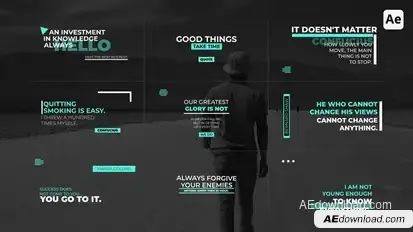 Typography Text Titles | AE Titles template preview