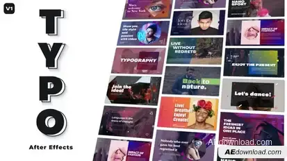 Typography Title Pack Titles template preview