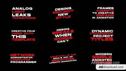 Typography Titles 0.2 | After Effects Titles template preview