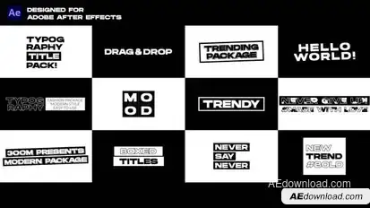 Typography Titles 1.0 | After Effects Titles template preview