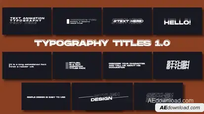 Typography Titles 1.0 | After Effects Titles template preview