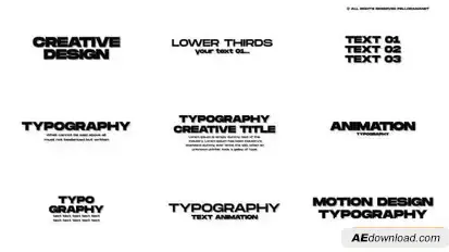 Typography Titles 1.0 | After Effects Titles template preview