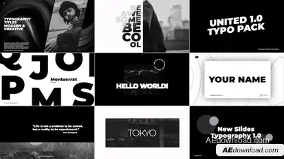 Typography Titles 1.0 | After Effects Titles template preview