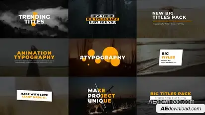 Typography Titles 2.0 | AE Titles template preview